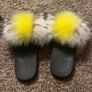 Yellow fluffy slides